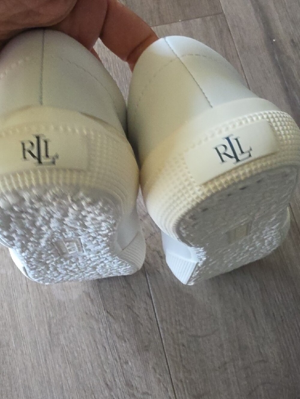 Lauren Ralph Lauren White Leather Sneakers - Picture 7 of 8